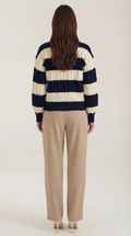 Oversized Cable Knit Sweater-sweaters > oversized sweater-Laventaire-Laventaire