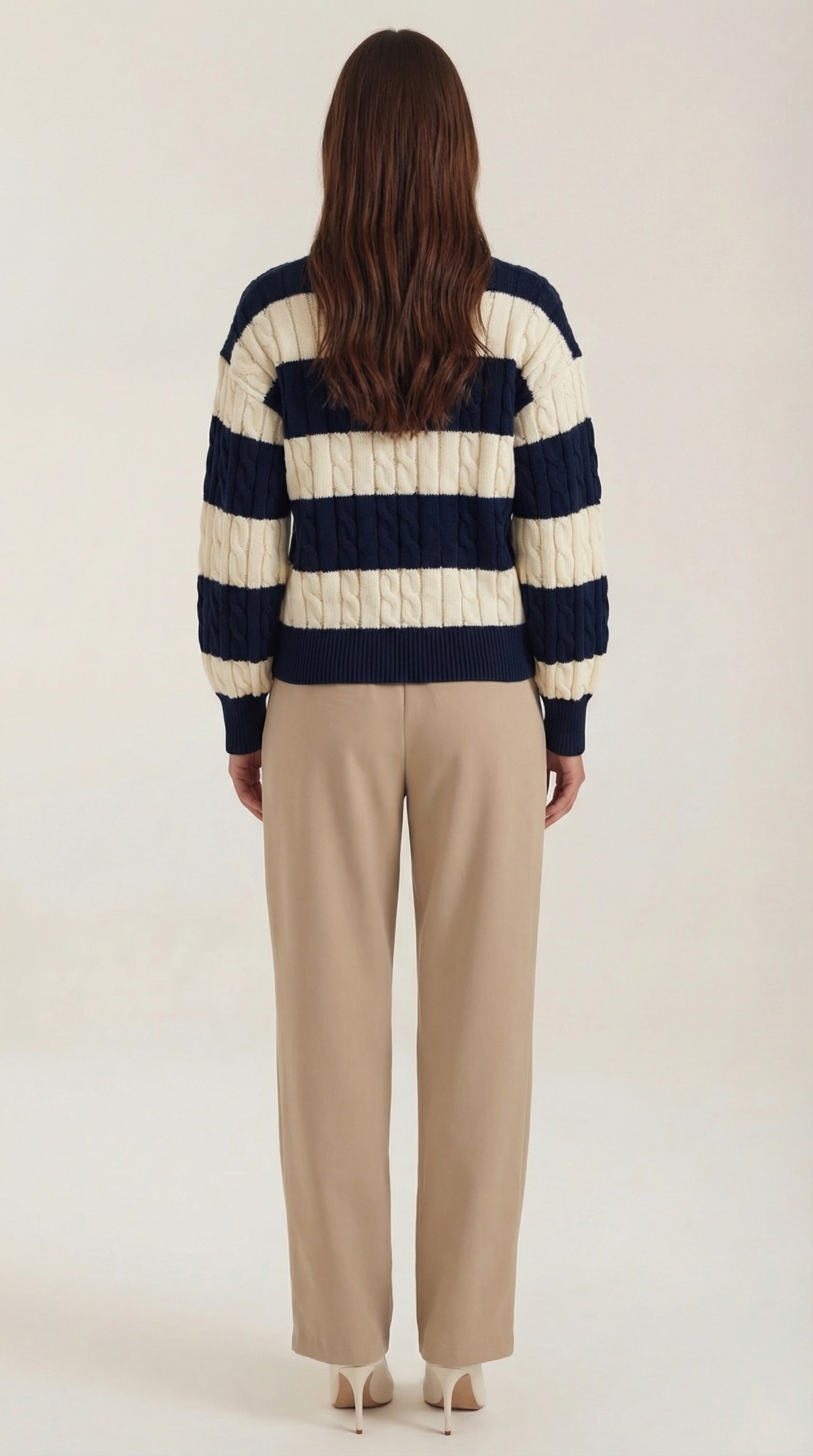 Oversized Cable Knit Sweater-sweaters > oversized sweater-Laventaire-Laventaire