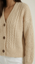 Oversized Cardigan Sweater-sweaters > oversized cardigan sweater-Laventaire-Laventaire