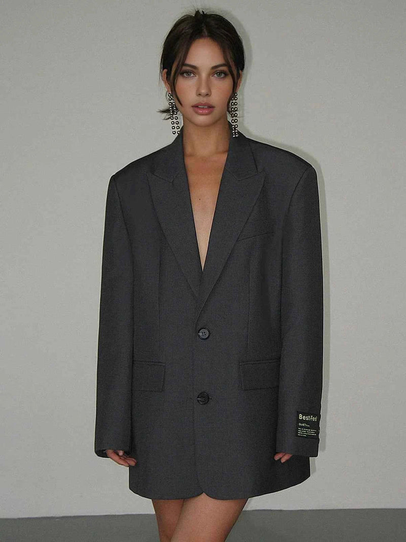 Oversized Casual Blazer-blazers > oversized blazer-Laventaire-Laventaire
