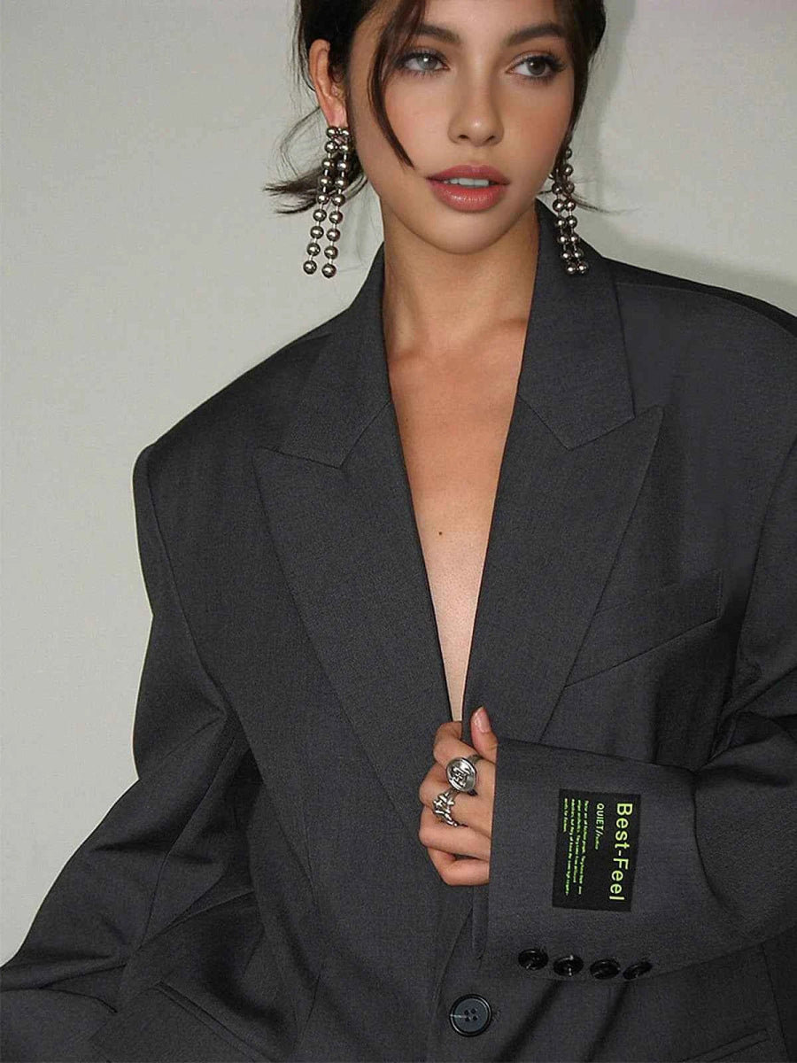 Oversized Casual Blazer-blazers > oversized blazer-Laventaire-Laventaire