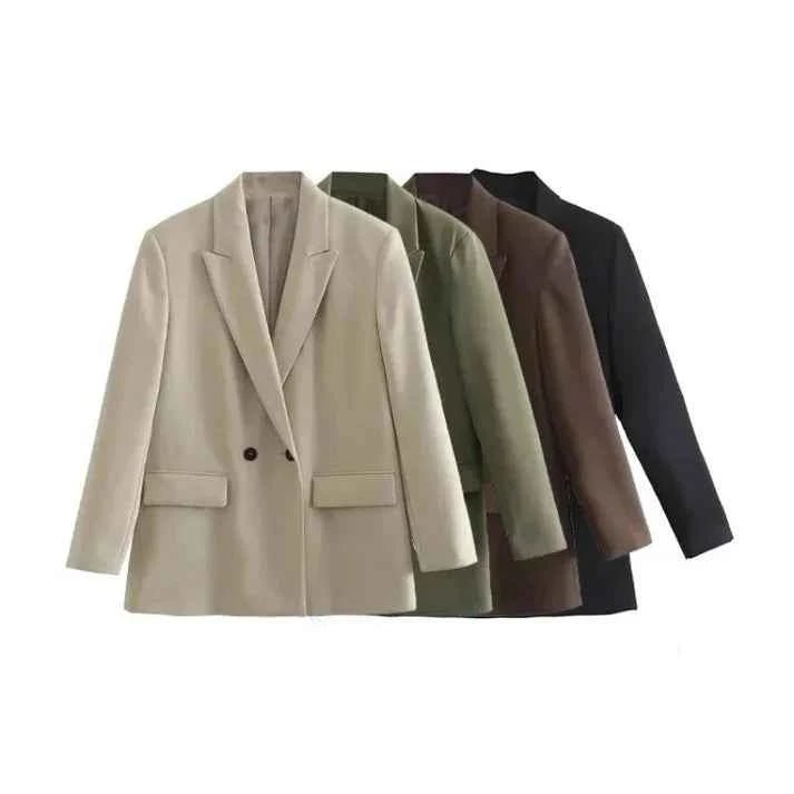 Oversized Casual Fit Blazer-jackets > blazers > oversized blazers-Laventaire-Laventaire