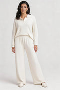 Oversized Casual Lounge Set-loungewear > lounge set-Laventaire-White-S-Laventaire