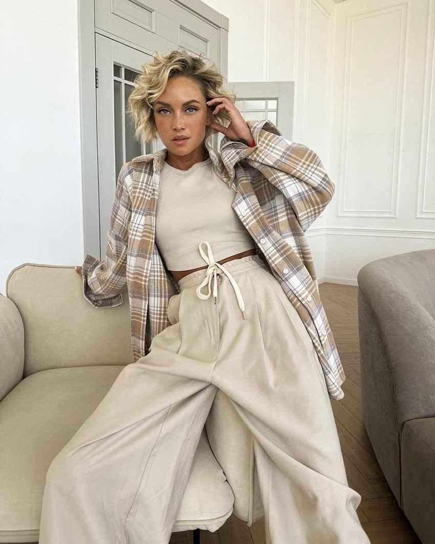 Oversized Casual Shirt-shirts > oversized shirts-Laventaire-Laventaire