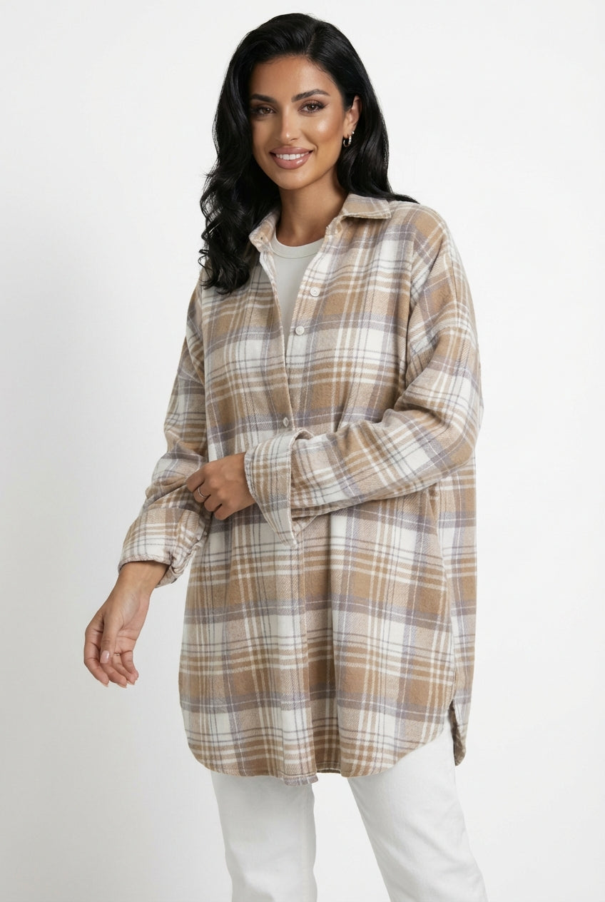 Oversized Casual Shirt-shirts > oversized shirts-Laventaire-Laventaire