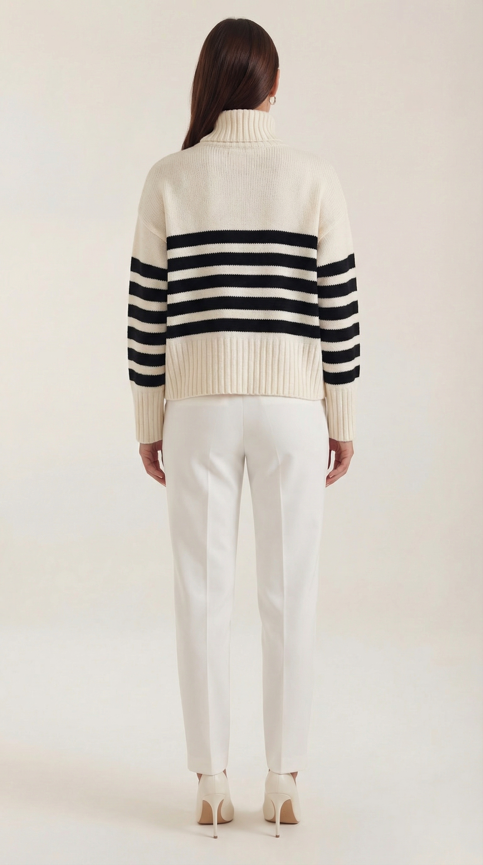 Oversized Casual Striped Sweater-sweaters > oversized sweater-Laventaire-Laventaire
