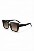 Oversized Cat Eye Sunglasses-accessories > sunglasses > oversized sunglasses-Laventaire-Black-One size-Laventaire