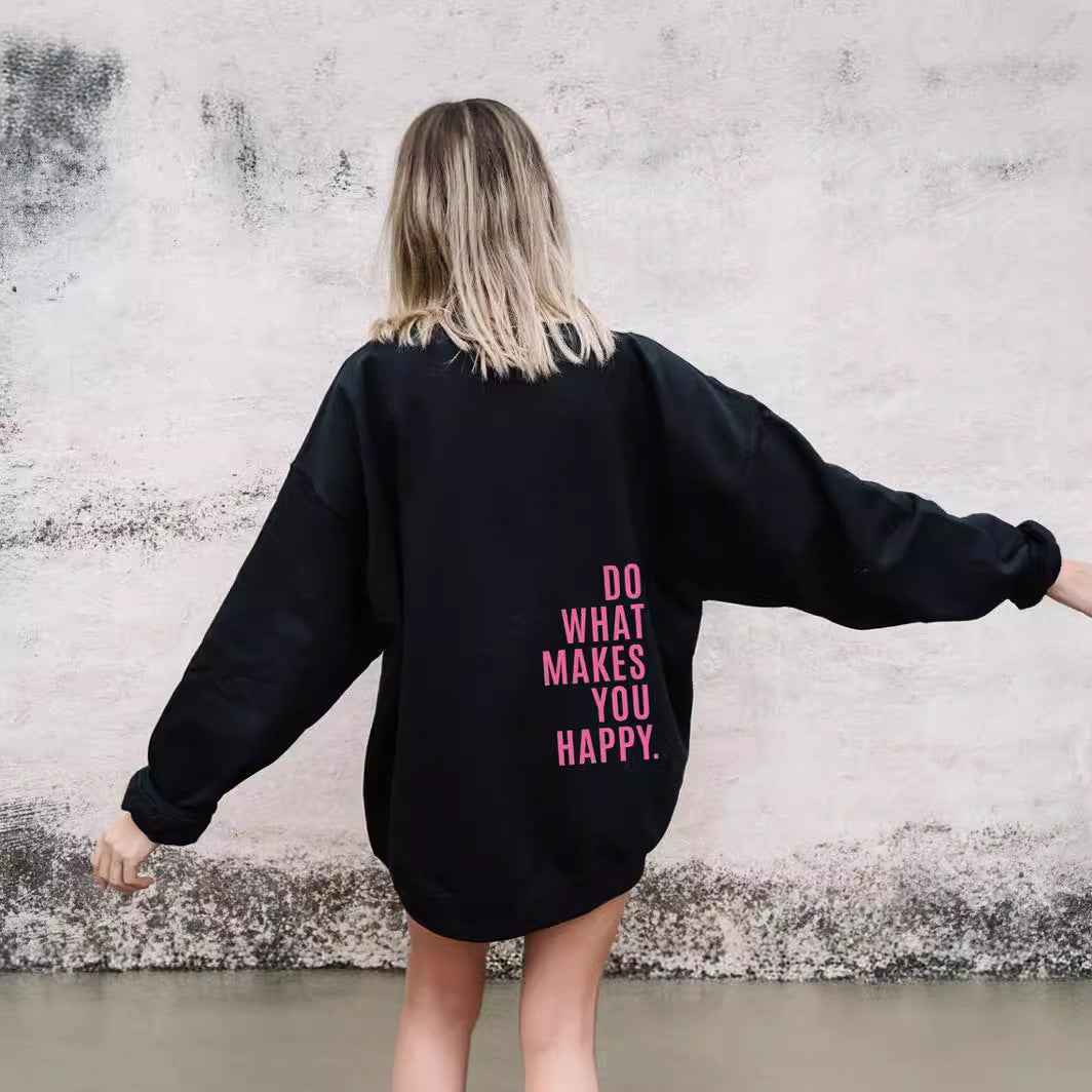 Oversized Fit Casual Hoodie-tops > hoodies > oversized hoodie-Laventaire-Black-S-Laventaire
