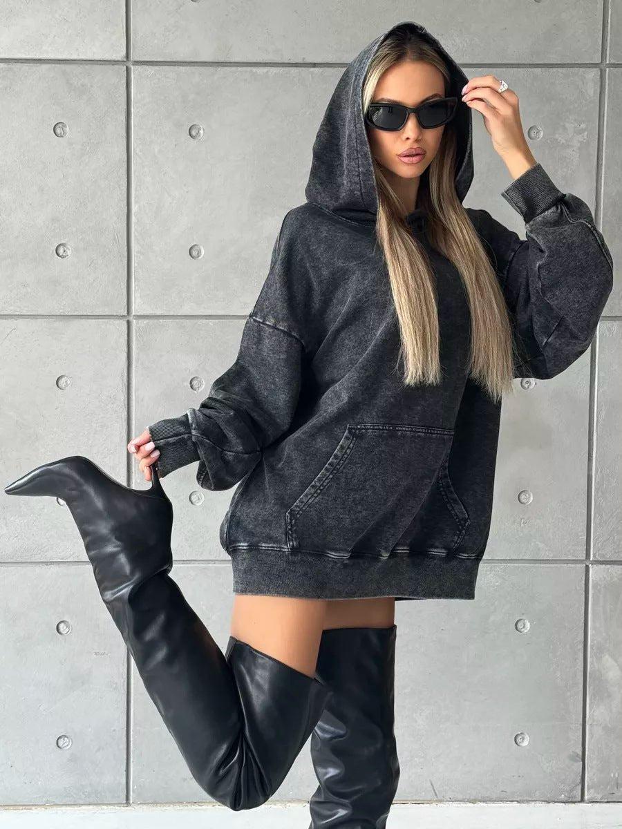 Oversized Gray Streetwear Hoodie-hoodies > oversized hoodie-Laventaire-Laventaire