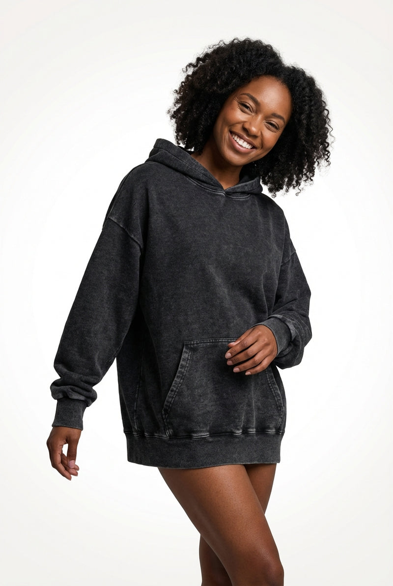 Oversized Gray Streetwear Hoodie-hoodies > oversized hoodie-Laventaire-Dark Gray-S-Laventaire