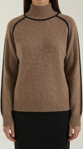 Oversized High Neck Sweater-sweaters > oversized sweaters-Laventaire-Laventaire