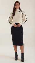 Oversized High Neck Sweater-sweaters > oversized sweaters-Laventaire-Laventaire