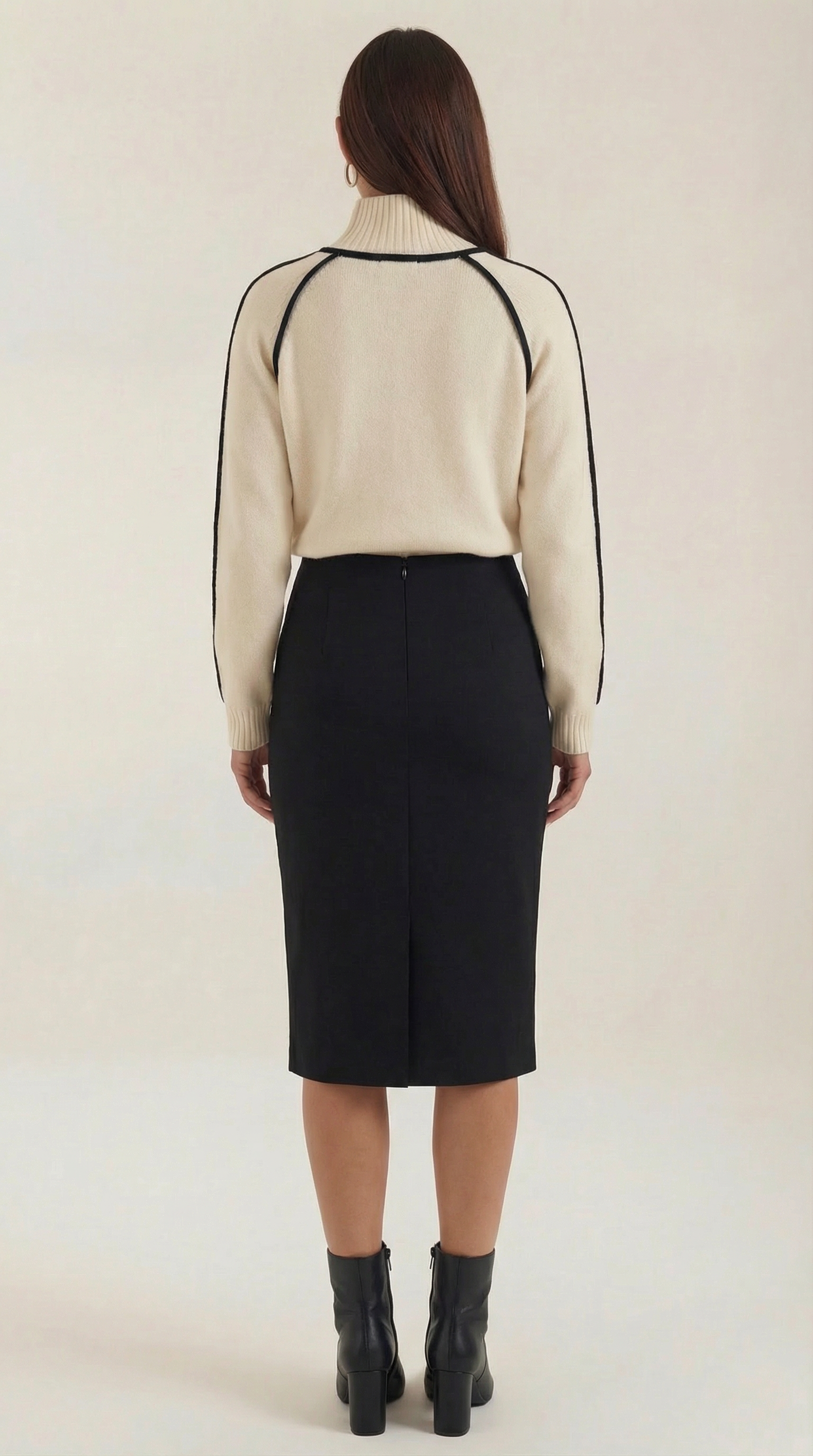 Oversized High Neck Sweater-sweaters > oversized sweaters-Laventaire-Laventaire