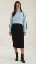 Oversized High Neck Sweater-sweaters > oversized sweaters-Laventaire-Baby Blue-XS-Laventaire