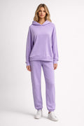 Oversized Hoodie Jogger Set-loungewear > hoodie and jogger set-Laventaire-Light Purple-S-Laventaire