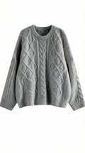 Oversized Knit Sweater-sweaters > oversized sweater-Laventaire-Laventaire
