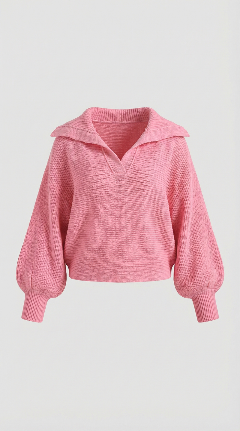 Oversized Knit Sweater-sweaters > oversized sweater-Laventaire-Laventaire