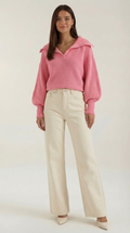 Oversized Knit Sweater-sweaters > oversized sweater-Laventaire-Laventaire