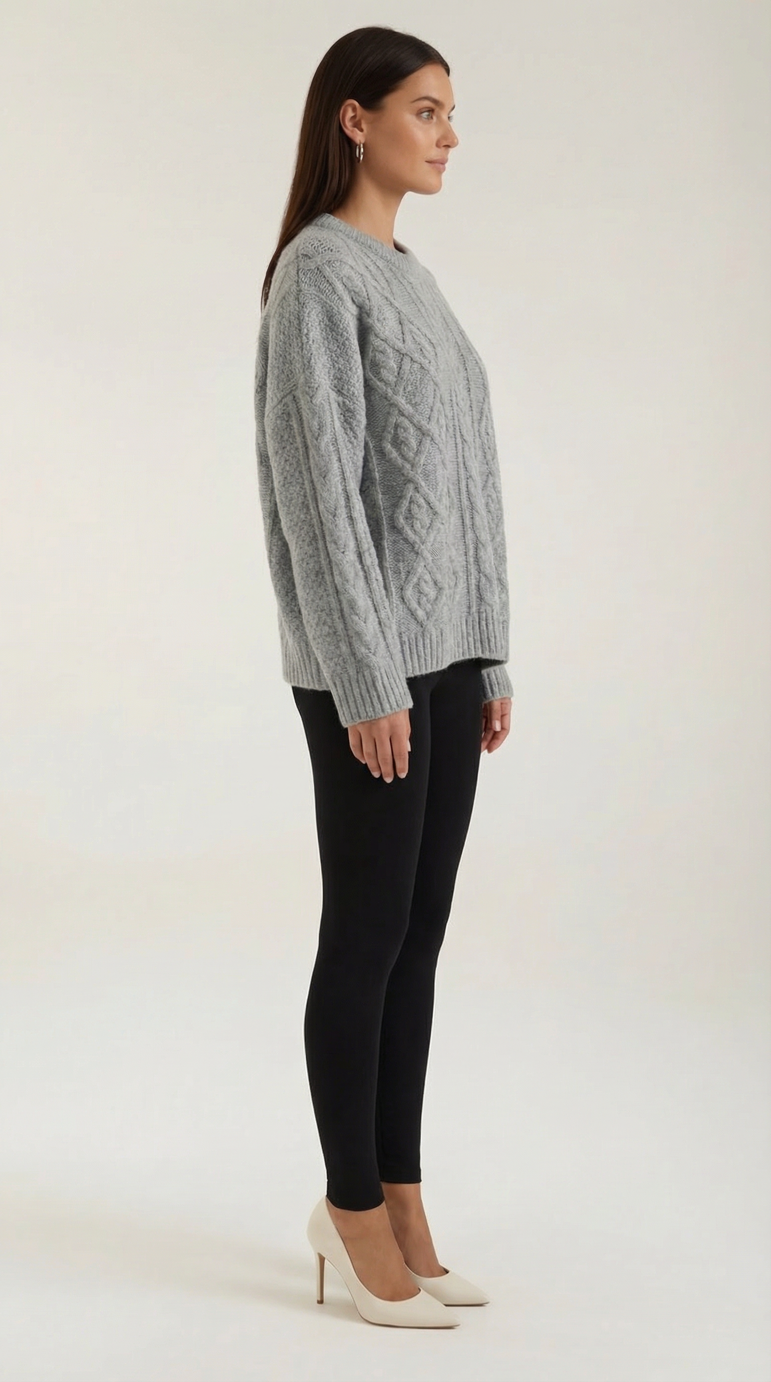 Oversized Knit Sweater-sweaters > oversized sweater-Laventaire-Laventaire