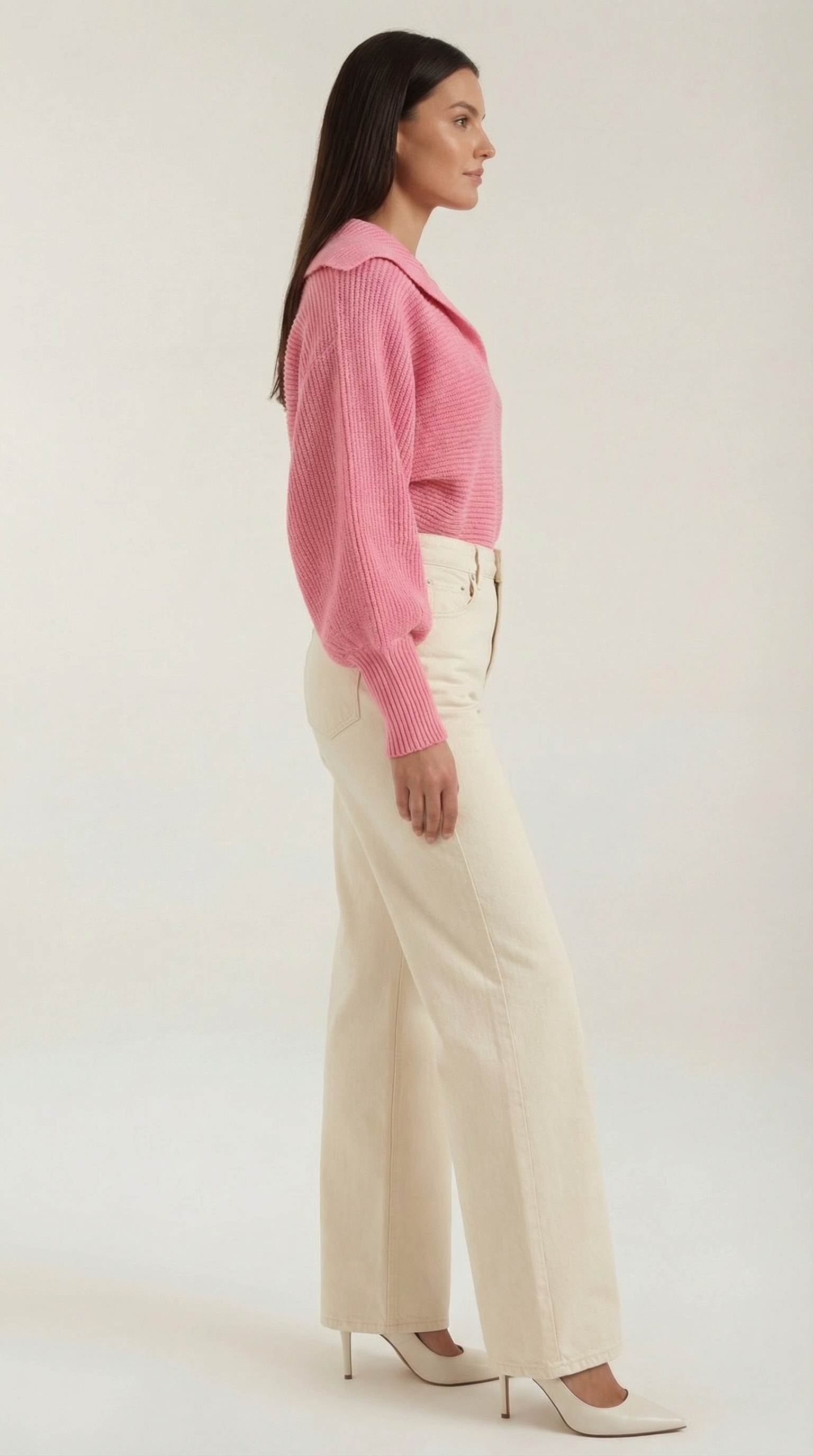Oversized Knit Sweater-sweaters > oversized sweater-Laventaire-Laventaire