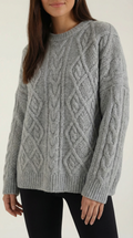 Oversized Knit Sweater-sweaters > oversized sweater-Laventaire-Laventaire