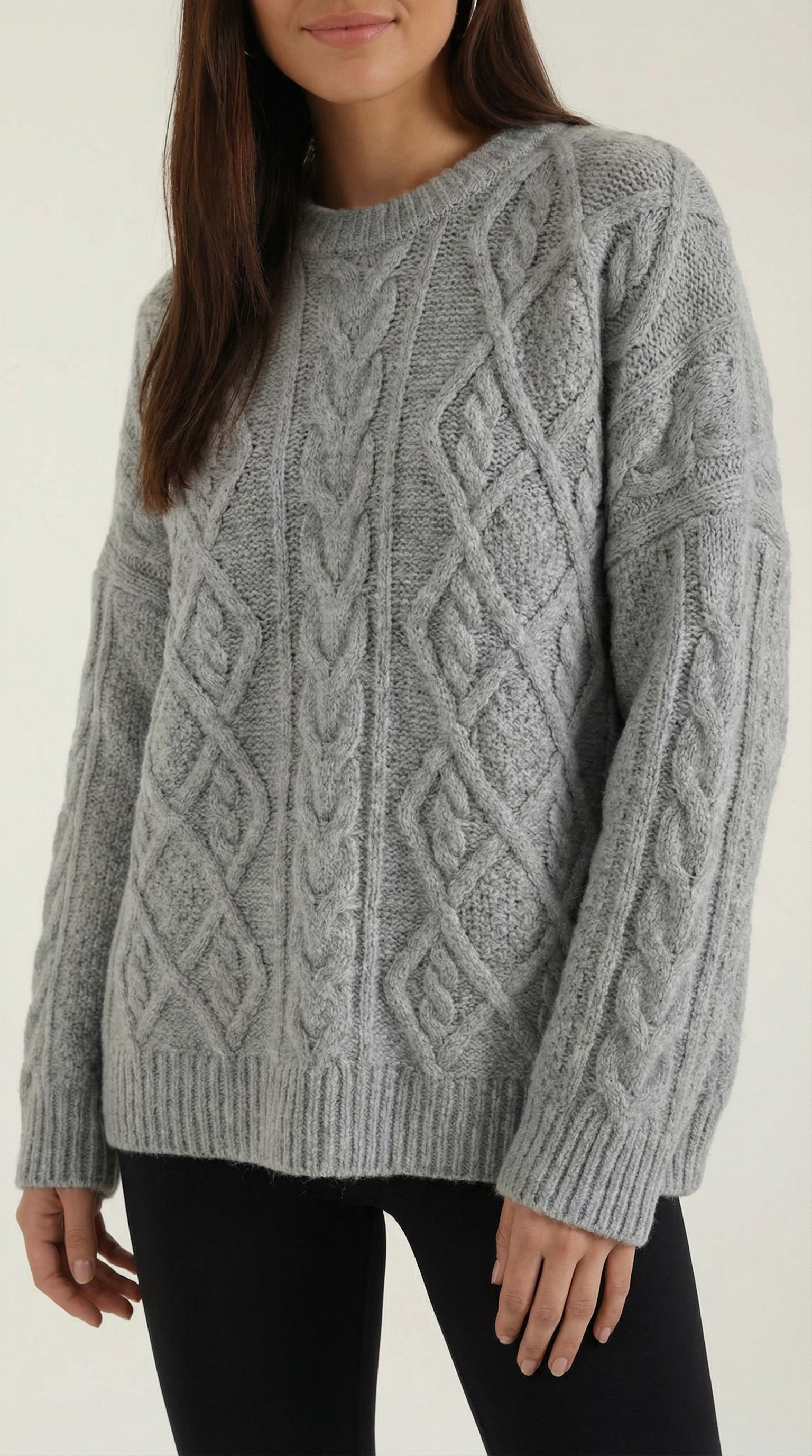 Oversized Knit Sweater-sweaters > oversized sweater-Laventaire-Laventaire