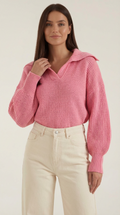 Oversized Knit Sweater-sweaters > oversized sweater-Laventaire-Laventaire