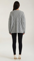 Oversized Knit Sweater-sweaters > oversized sweater-Laventaire-Laventaire
