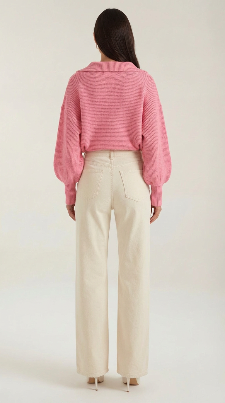 Oversized Knit Sweater-sweaters > oversized sweater-Laventaire-Laventaire