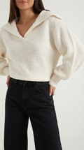 Oversized Knit Sweater-sweaters > oversized sweater-Laventaire-Laventaire
