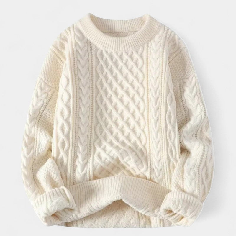 Oversized Knitted Sweater-sweaters > oversized knitted sweater-Laventaire-Laventaire