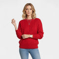 Oversized Knitted Sweater-sweaters > oversized knitted sweater-Laventaire-Red-S-Laventaire