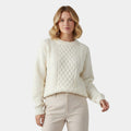 Oversized Knitted Sweater-sweaters > oversized knitted sweater-Laventaire-White-S-Laventaire
