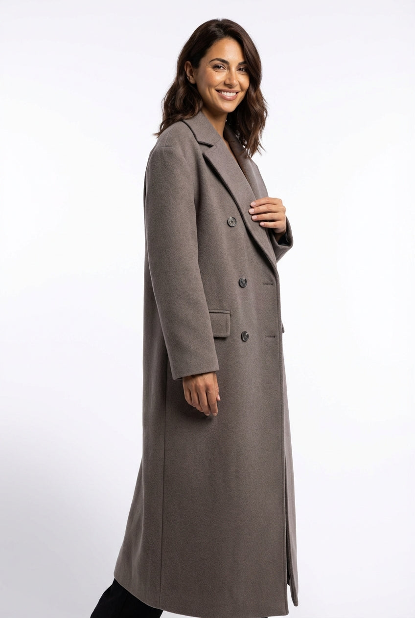 Oversized Long Coat-outerwear > coats > oversized coats-Laventaire-Gray-S-Laventaire