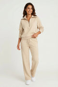 Oversized Lounge Set Ensemble-loungewear > lounge set-Laventaire-Beige-S-Laventaire