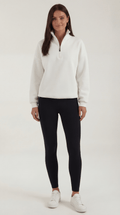 Oversized Quarter Zip Sweater-sweaters > quarter zip sweater-Laventaire-Laventaire