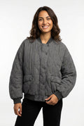 Oversized Quilted Bomber Jacket-jackets > bomber jacket-Laventaire-Laventaire