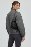 Oversized Quilted Bomber Jacket-jackets > bomber jacket-Laventaire-Laventaire