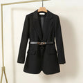 Oversized Relaxed Blazer-outerwear > blazers > oversized blazers-Laventaire-Black-S-Laventaire