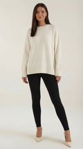 Oversized Relaxed Knit Sweater-sweaters > oversized sweater-Laventaire-Laventaire