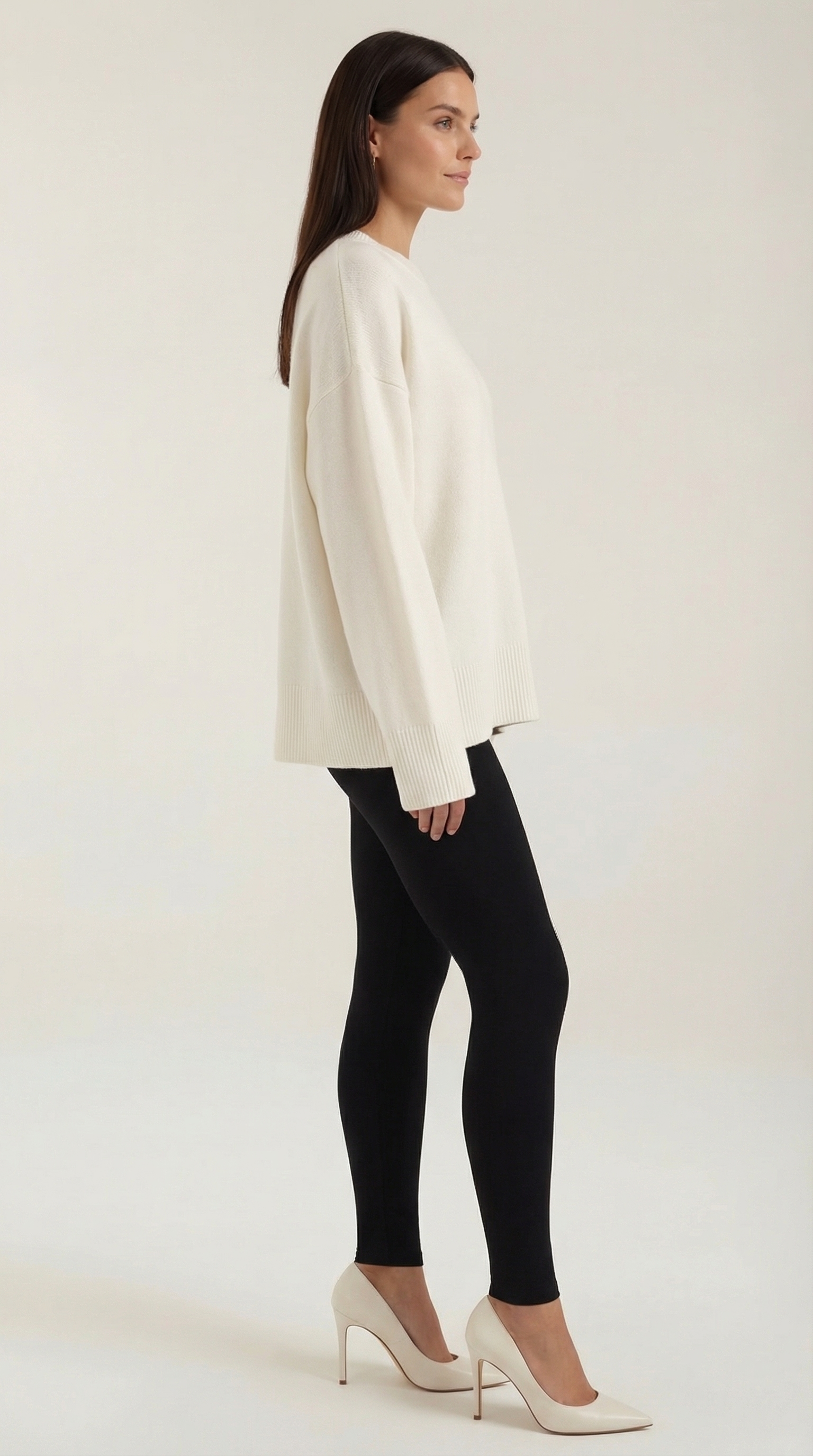 Oversized Relaxed Knit Sweater-sweaters > oversized sweater-Laventaire-Laventaire