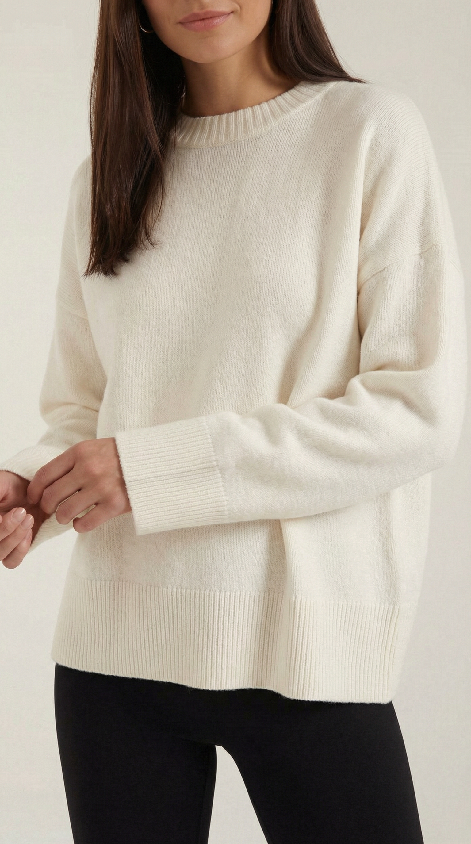 Oversized Relaxed Knit Sweater-sweaters > oversized sweater-Laventaire-Laventaire