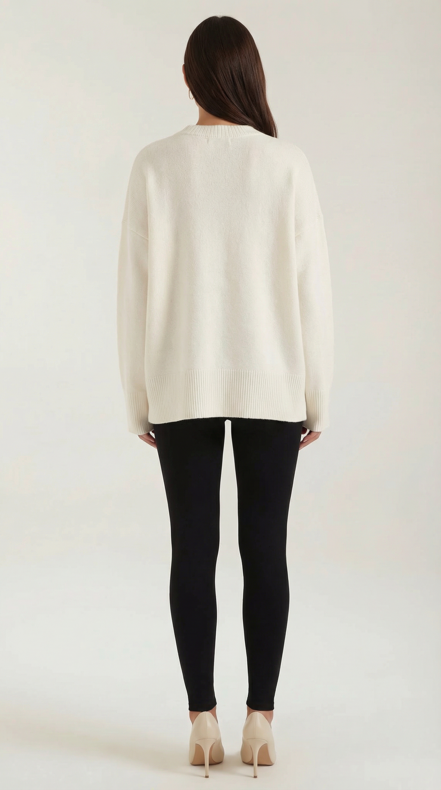 Oversized Relaxed Knit Sweater-sweaters > oversized sweater-Laventaire-Laventaire