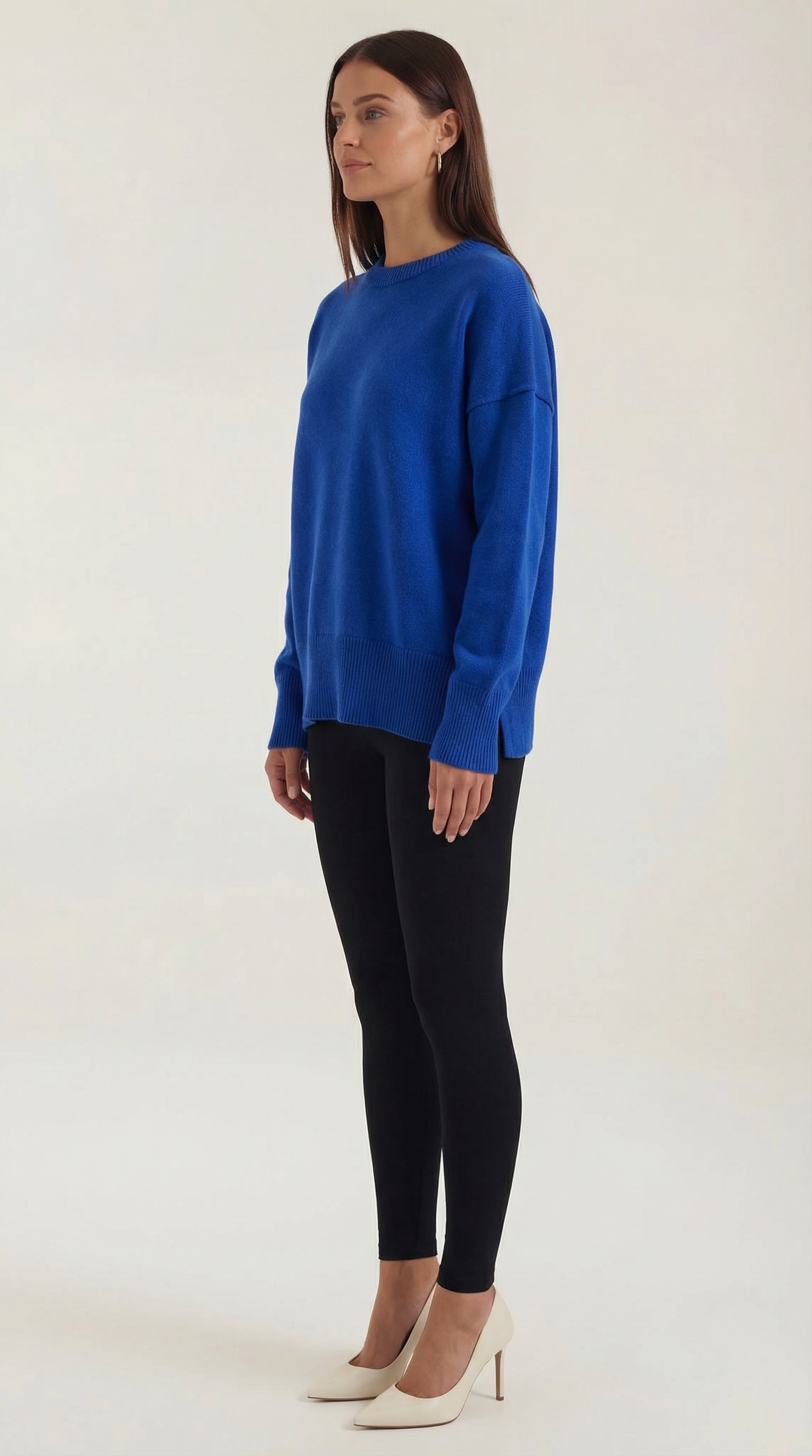 Oversized Relaxed Knit Sweater-sweaters > oversized sweater-Laventaire-Laventaire