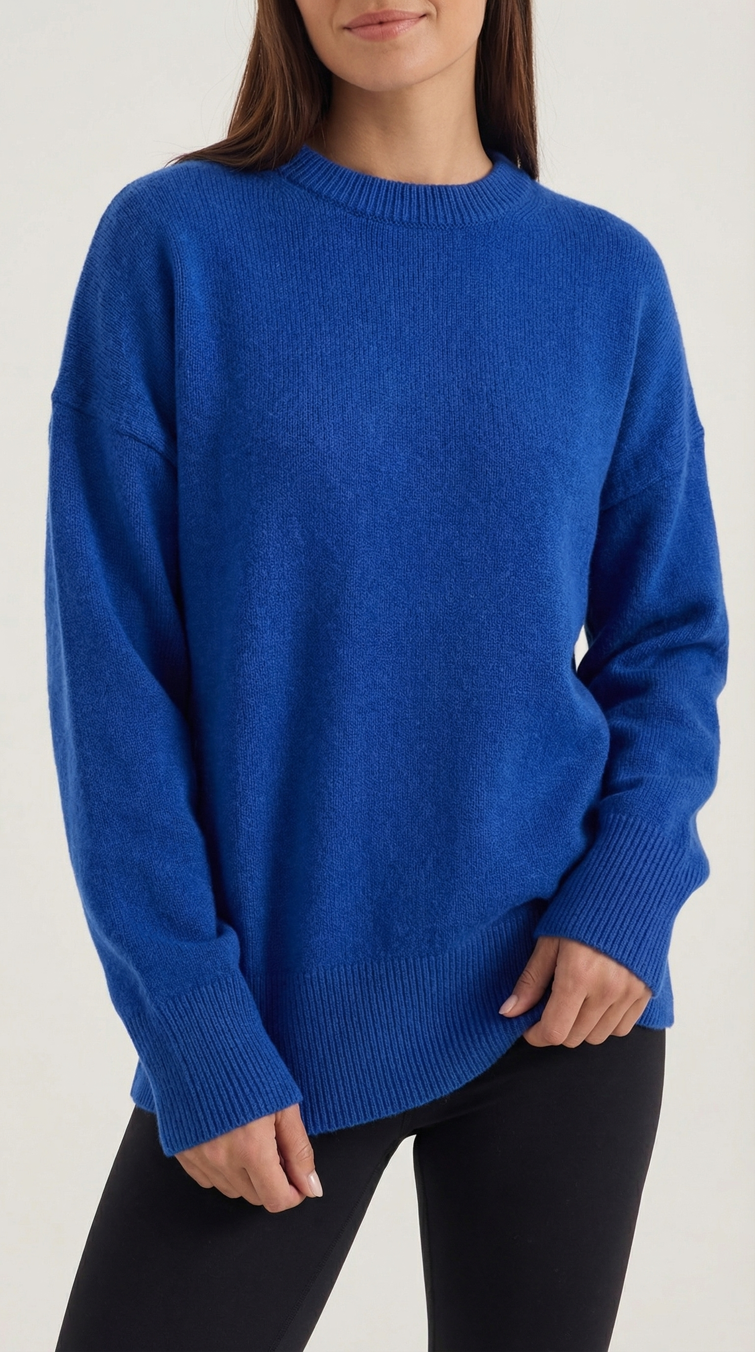 Oversized Relaxed Knit Sweater-sweaters > oversized sweater-Laventaire-Laventaire