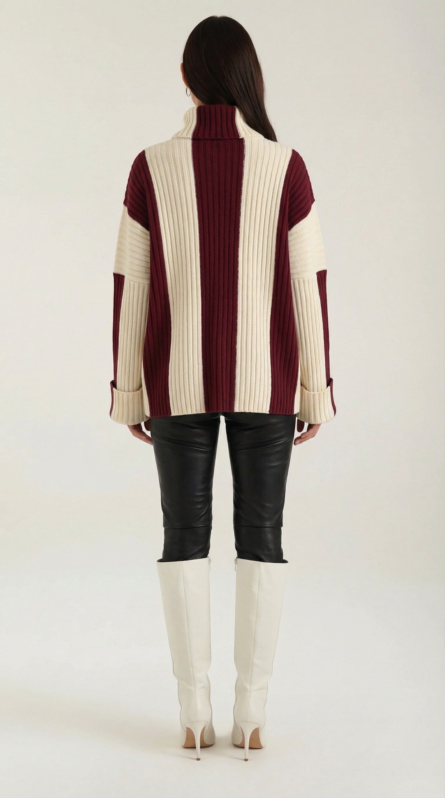 Oversized Roll Neck Sweater-sweaters > roll neck sweater-Laventaire-Laventaire