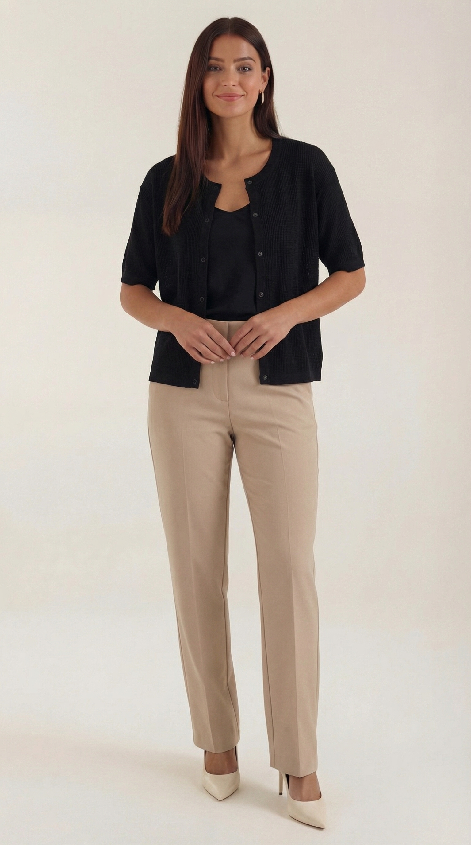 Oversized Short Sleeve Cardigan-cardigans > oversized cardigan-Laventaire-Laventaire