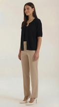 Oversized Short Sleeve Cardigan-cardigans > oversized cardigan-Laventaire-Laventaire