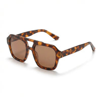 Oversized Tortoiseshell Sunglasses-accessories > sunglasses > oversized sunglasses-Laventaire-Brown-One size-Laventaire