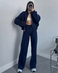 Oversized Tracksuit Set-tracksuits > tracksuit set-Laventaire-Navy Blue-S-Laventaire